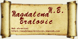 Magdalena Bralović vizit kartica